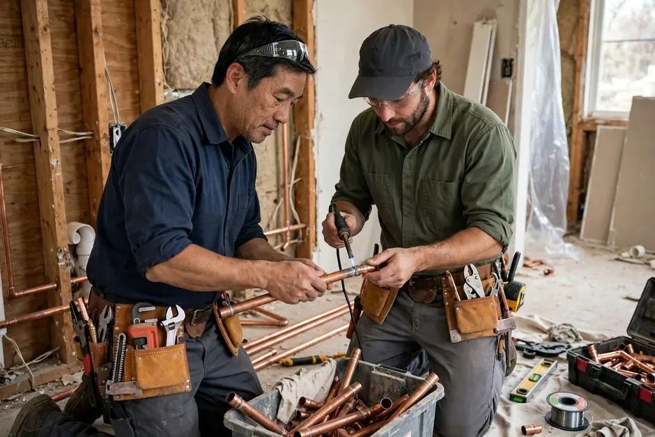 Icon Plumbing at work in Escondido