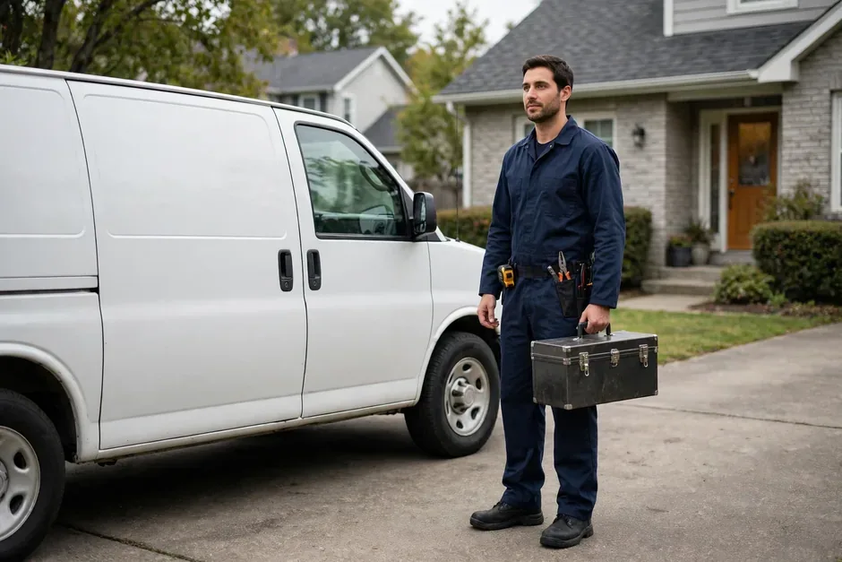 Icon Plumbing technician on site